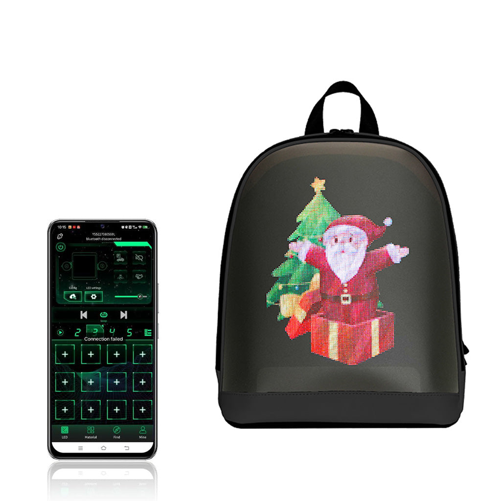 backpack with blinking eyes