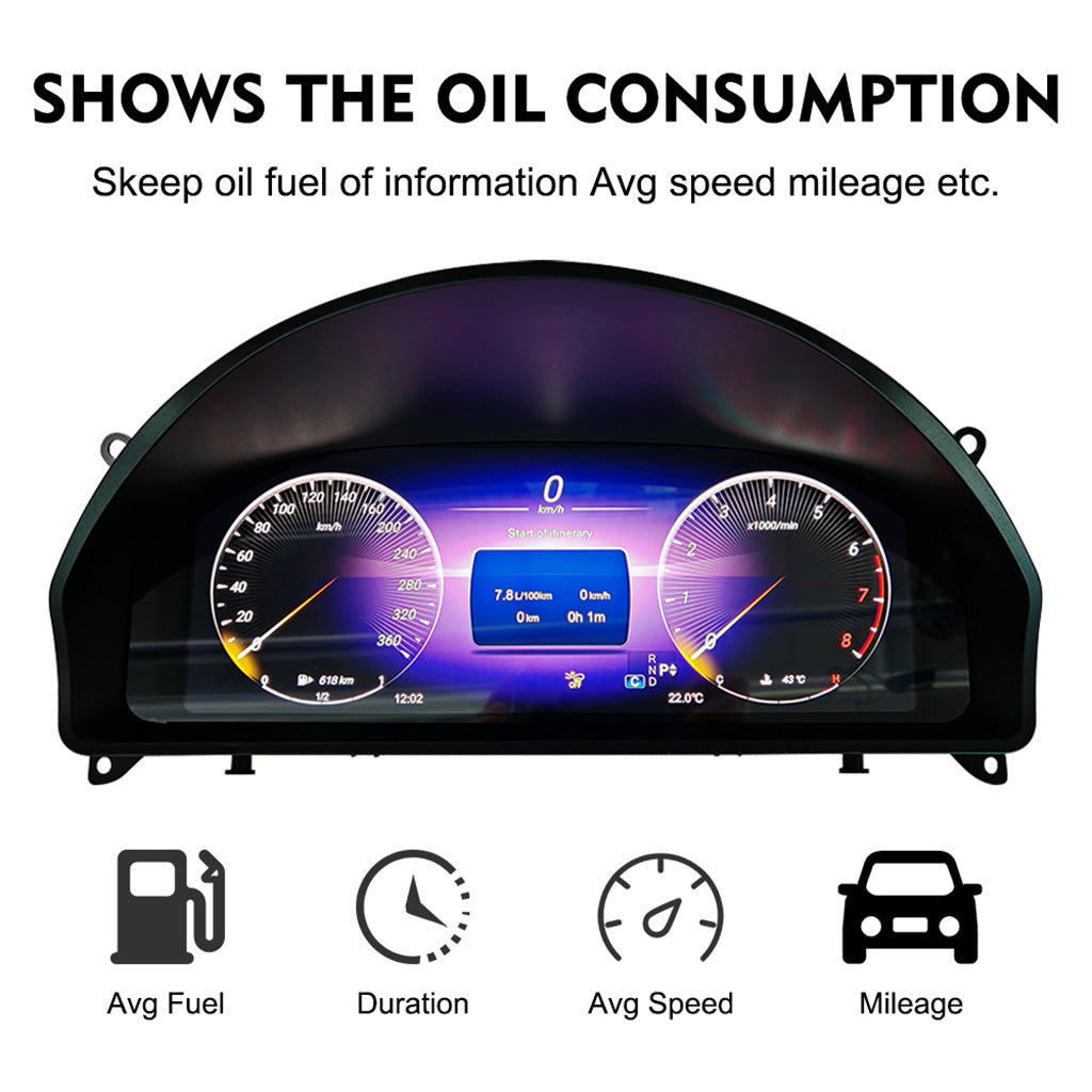 Mercedes LCD Digital Dashboard Cluster