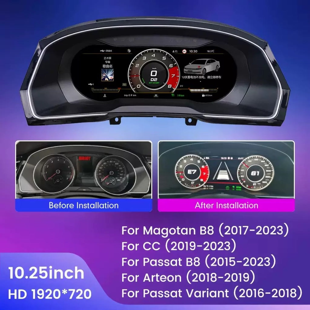 VW LCD Digital Dashboard Cluster