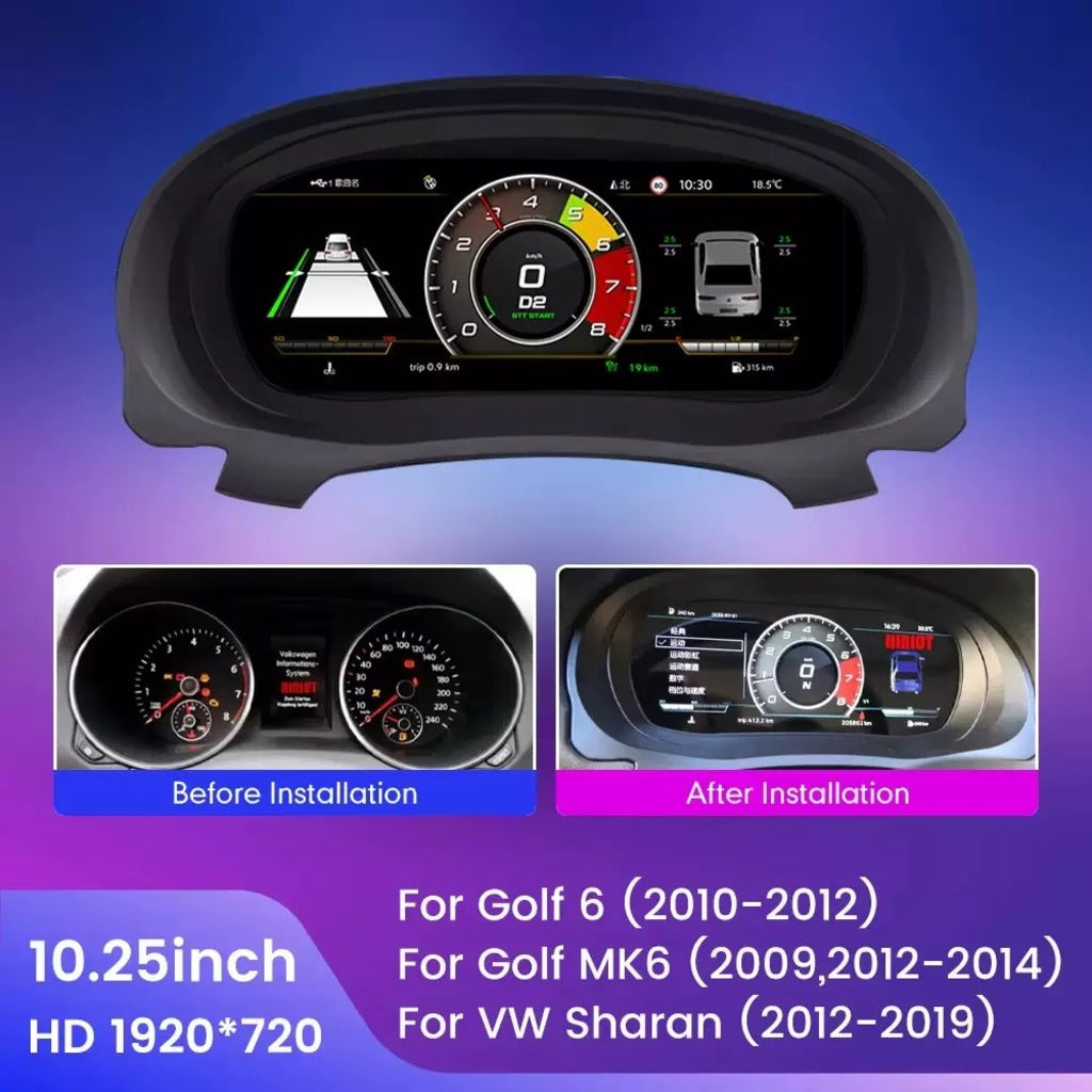 VW LCD Digital Dashboard Cluster