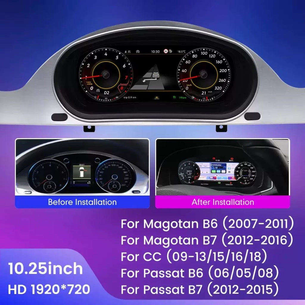 VW LCD Digital Dashboard Cluster
