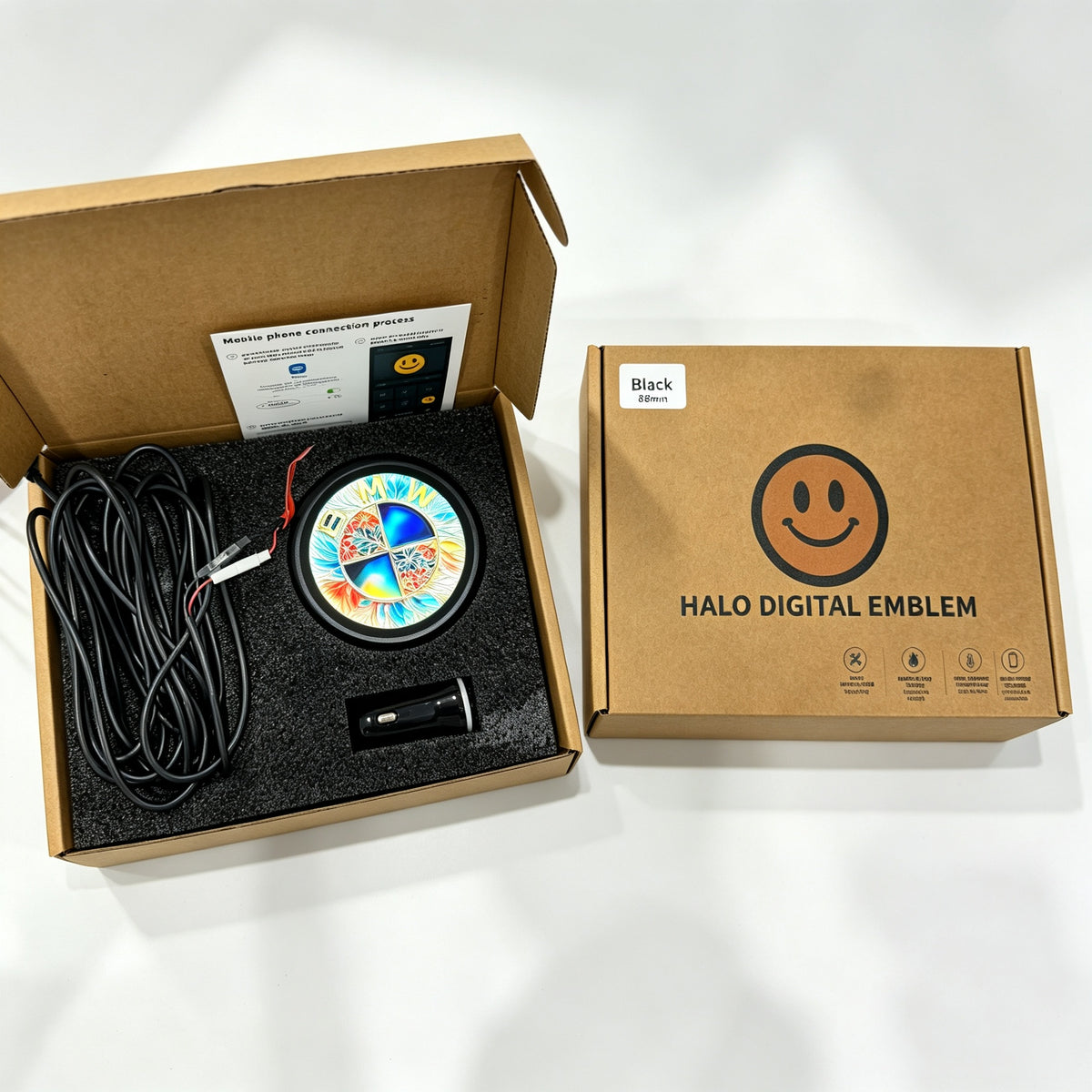 Programmable BMW Digital Display Emblem badge
