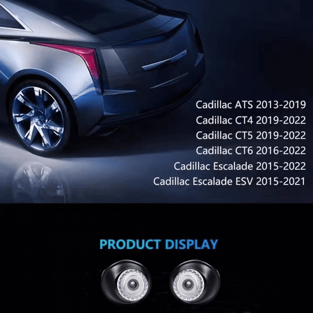 cadillac door logo lights
