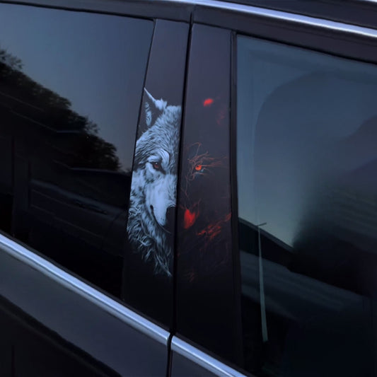 cool wolf car sticker