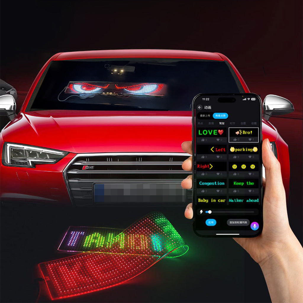thumbnail image 2 of Blazexel Flex LED Display For Car Windows - USB Powered Devil Eyes Light With Colorful Animations 2 of 11