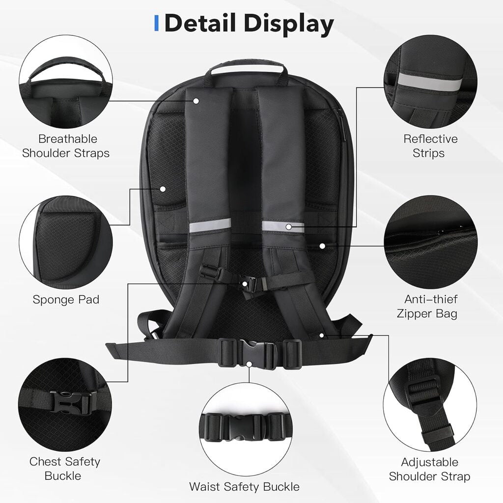 led backpack motorcycle