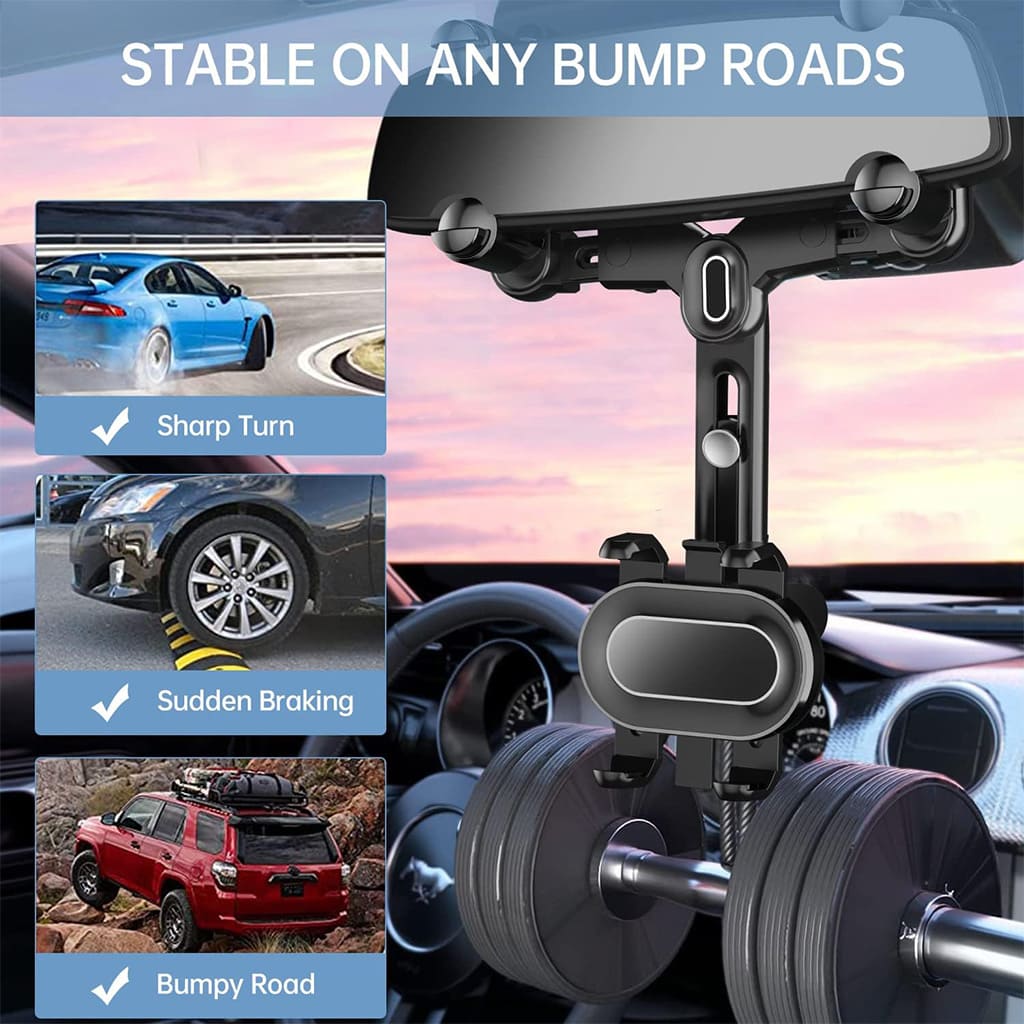 phone holder from rearview mirror
