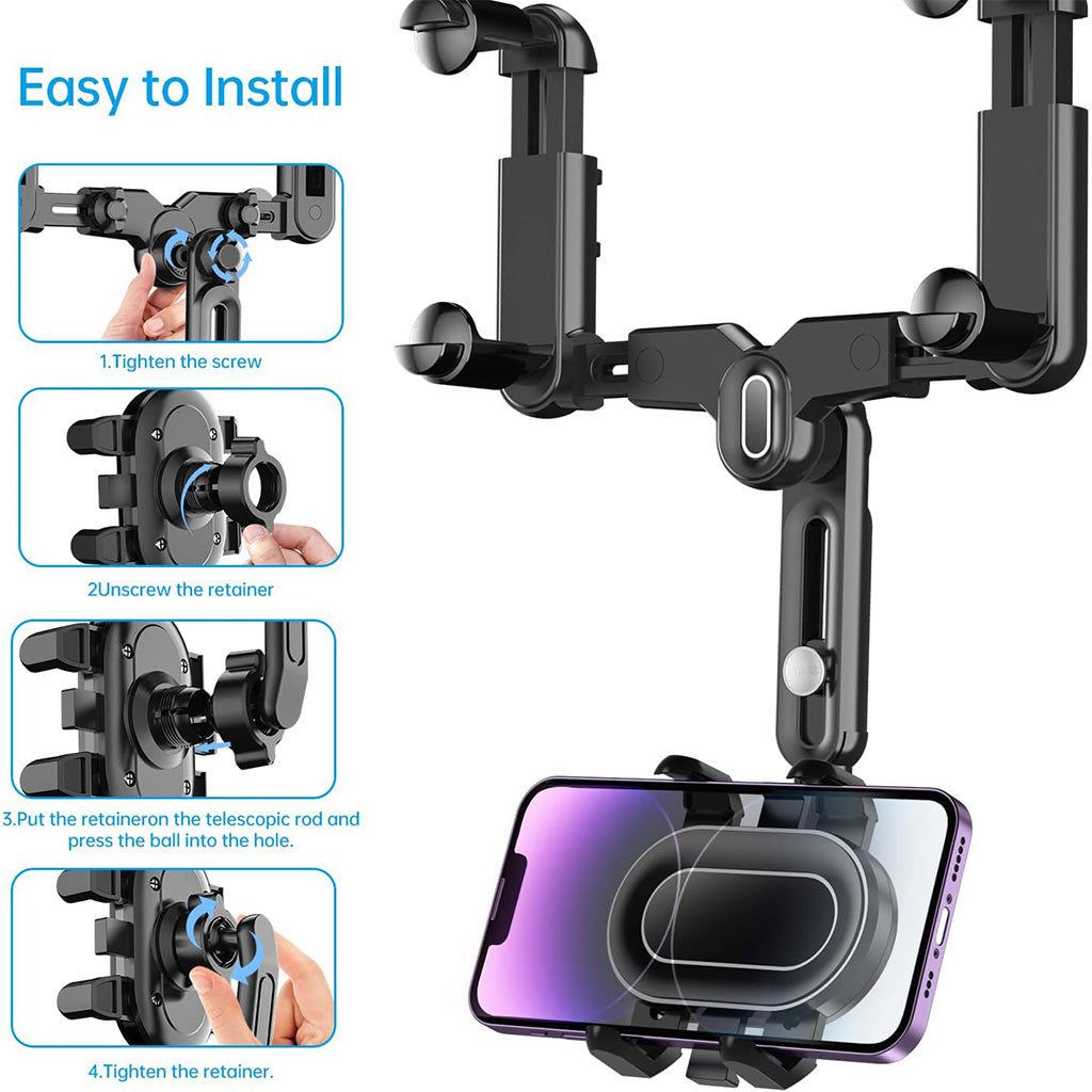 car rearview mirror phone holder