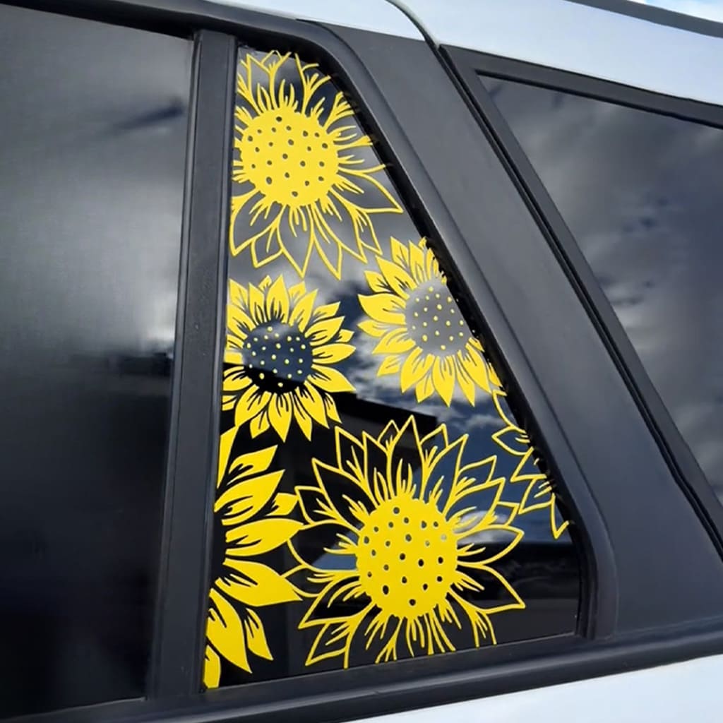 sunflower car window decal