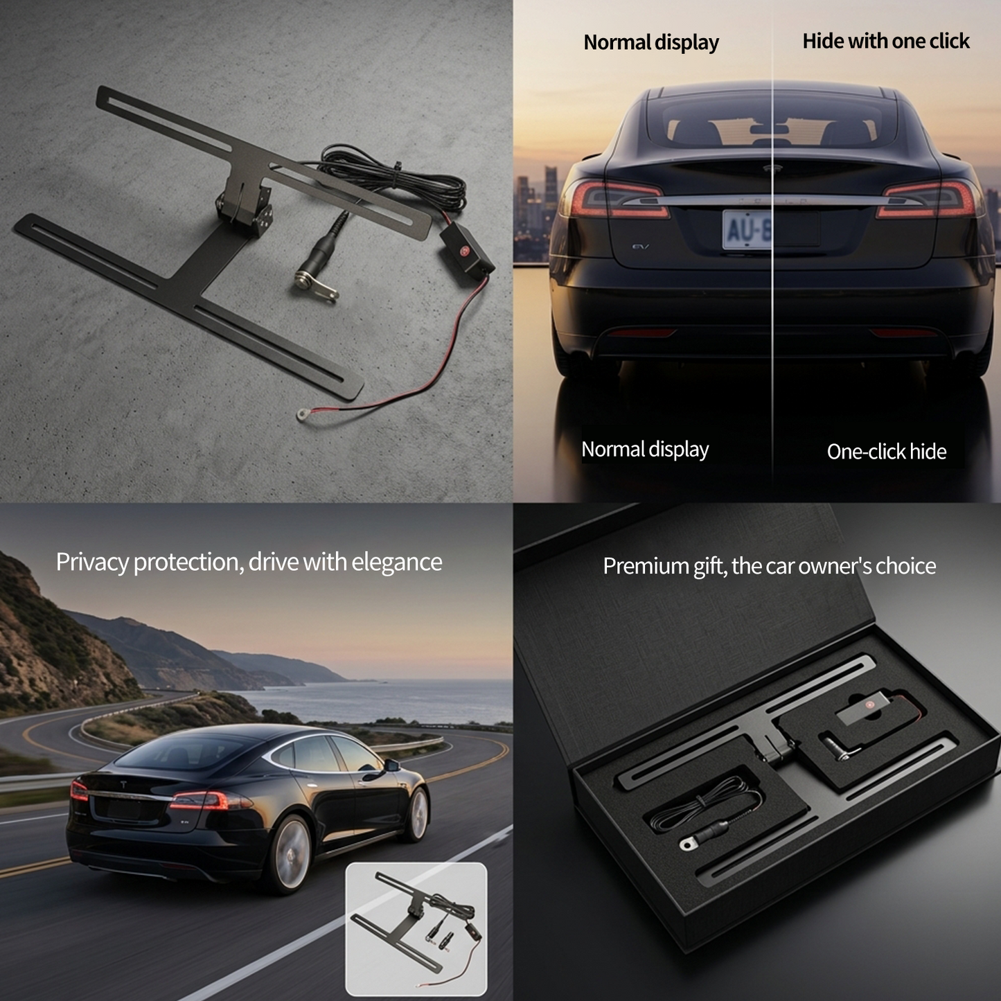 Electric Car License Plate Holder Flipper