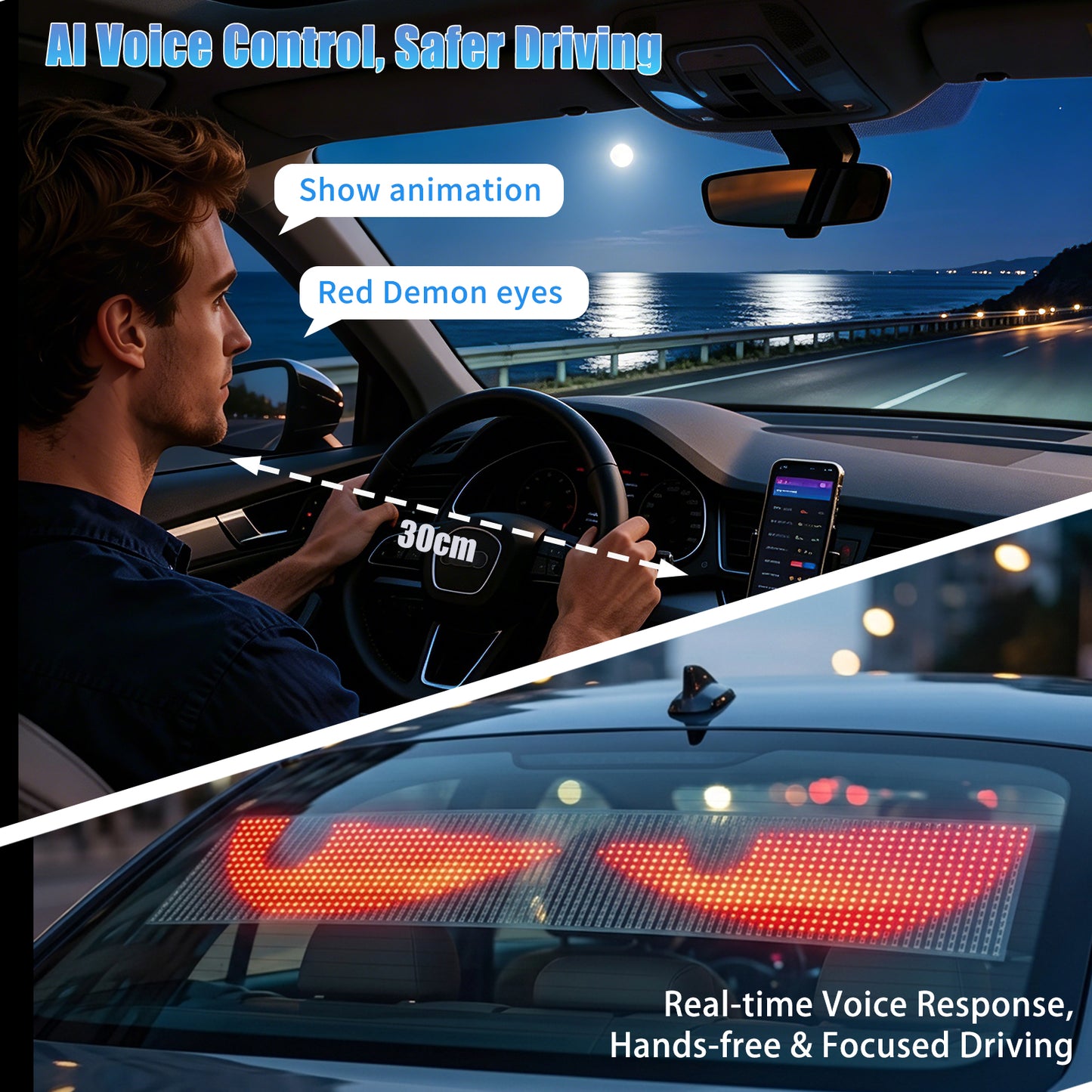 AI Crystal Devil Eyes Light with Voice Service