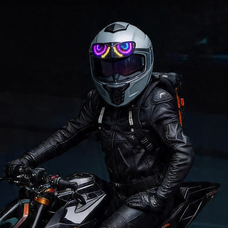 cool led helmets motorcycle Smart LED Helmet Display with App Control for Bike & Motorcycle – Blazexel