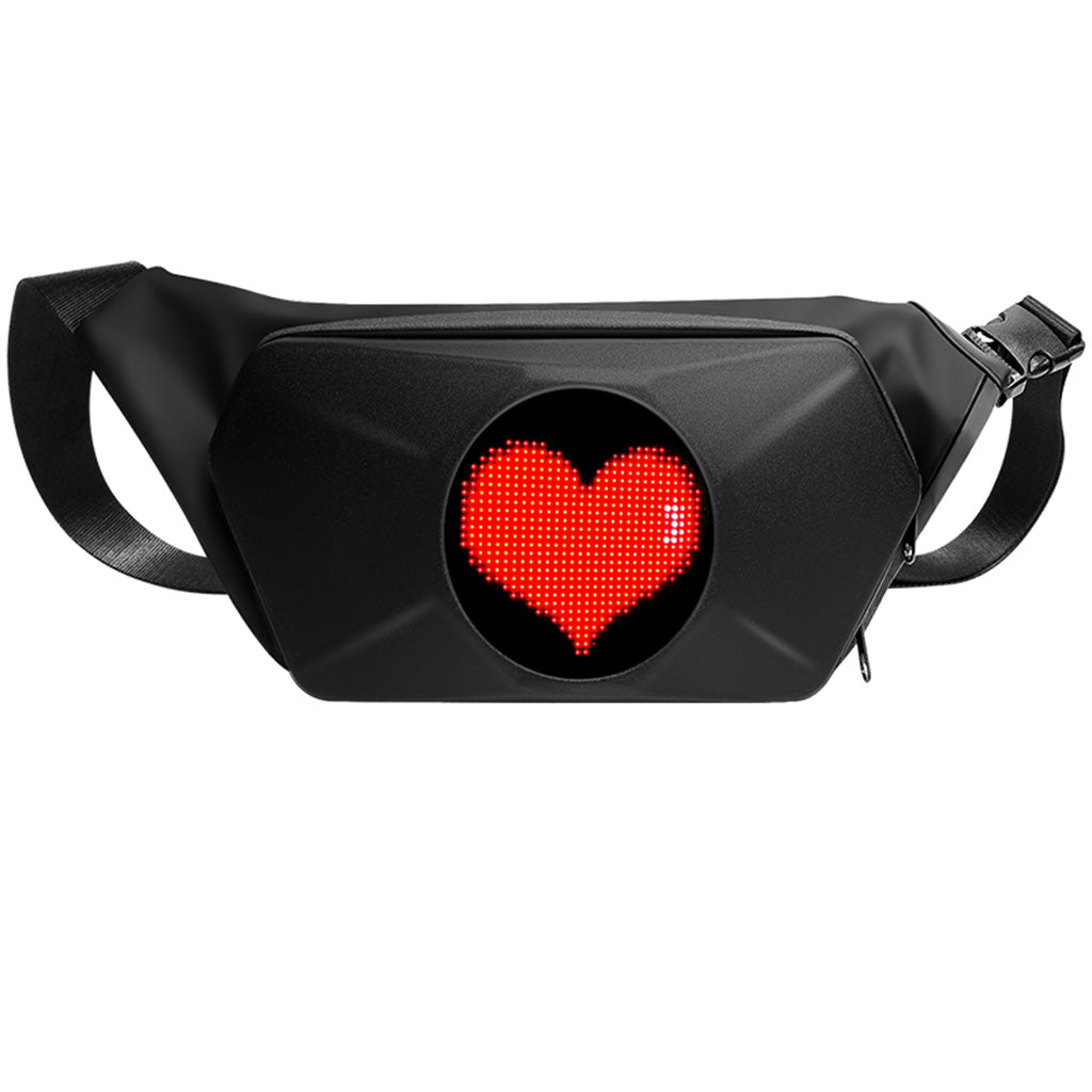 Black Sling Bag with LED Display