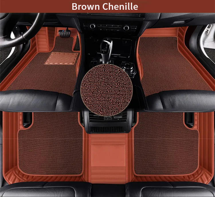Brown_chenille_car_floor_mat