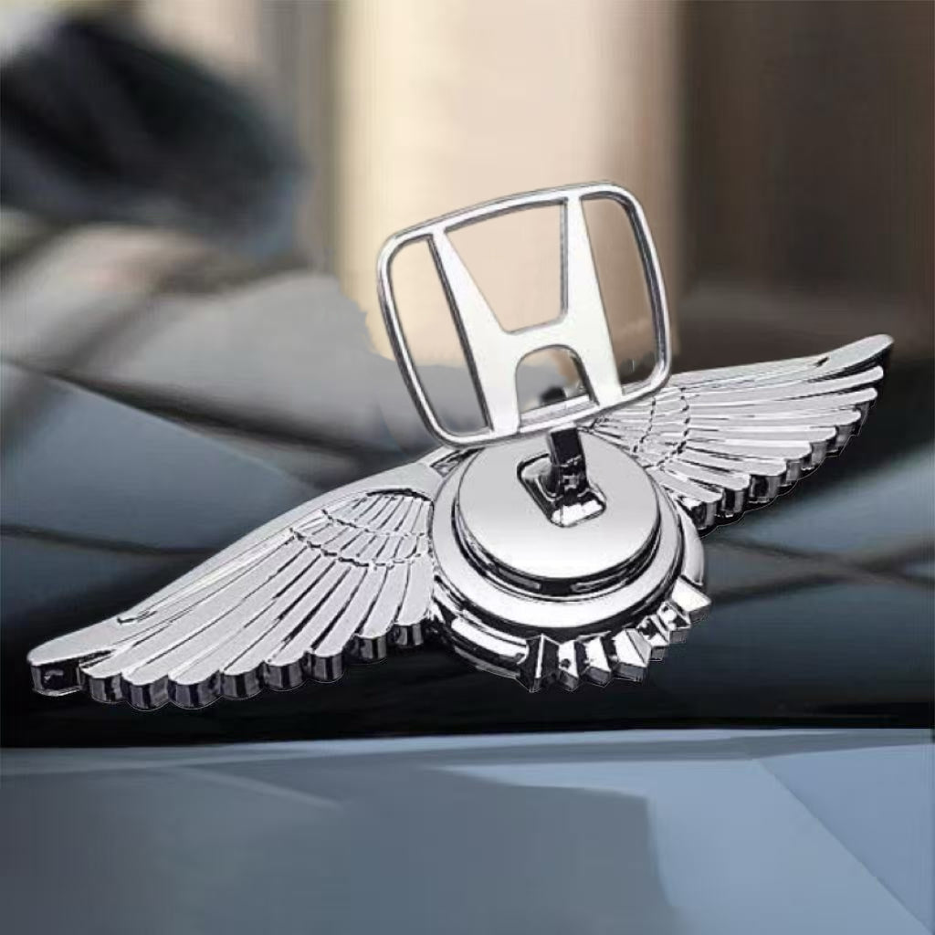 Luxury Metal Car Logo with Wings – Chrome Hood Ornament|Blazexel