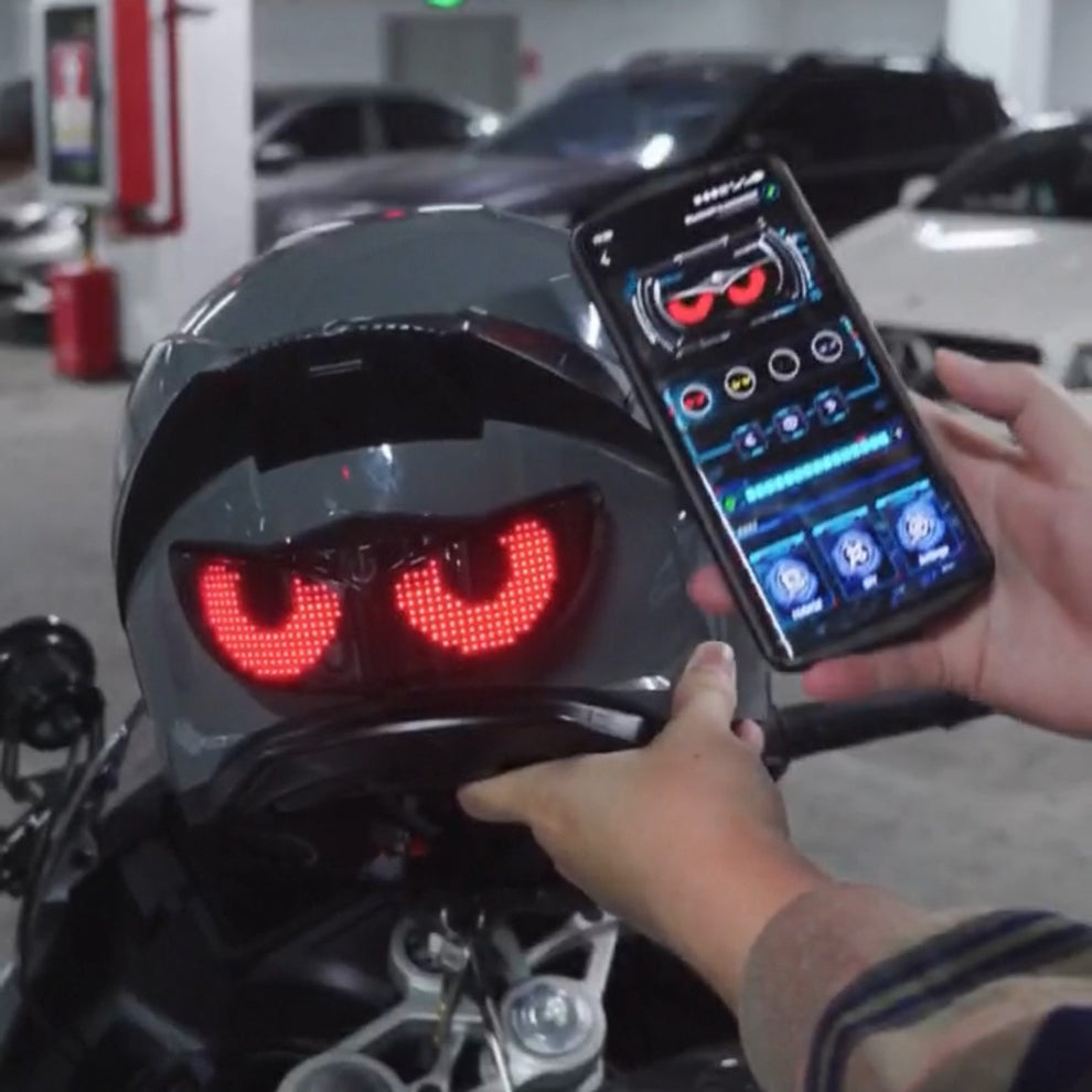 Smart LED Helmet Display with App Control for Bike & Motorcycle – Blazexel
