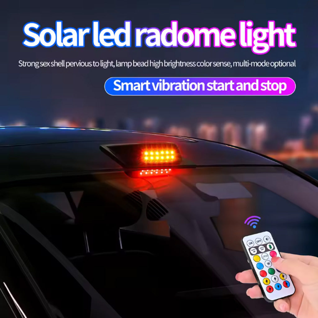 Solar Car Roof Warning Light
