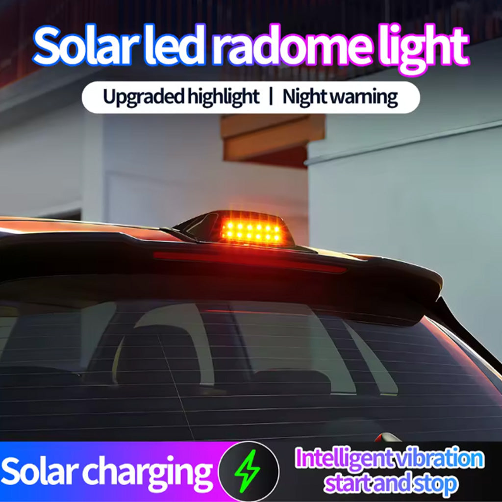 Solar Car Roof Warning Light
