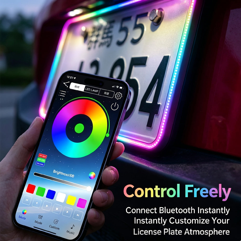 RGB LED License Plate Frame