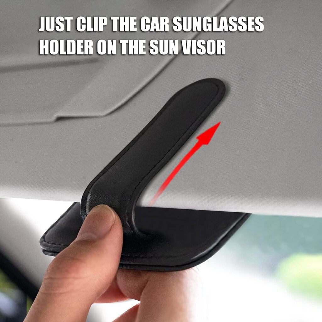 Soporte para gafas de sol para visera de coche
