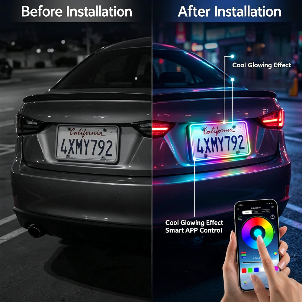 RGB LED License Plate Frame