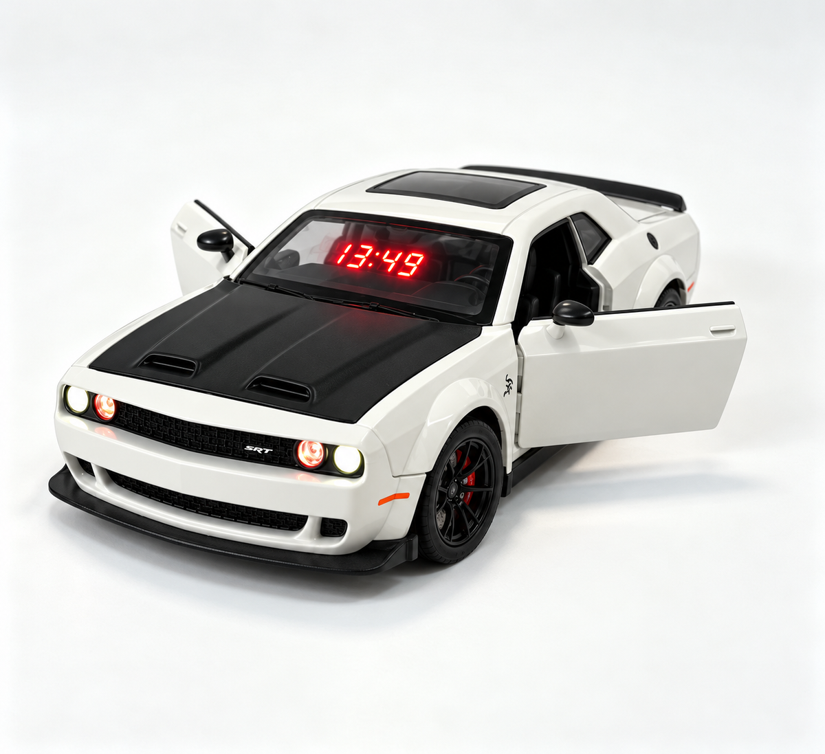 1:24 Dodge Hyper car Engine Sound Alarm Clock with lights & Mist Spray