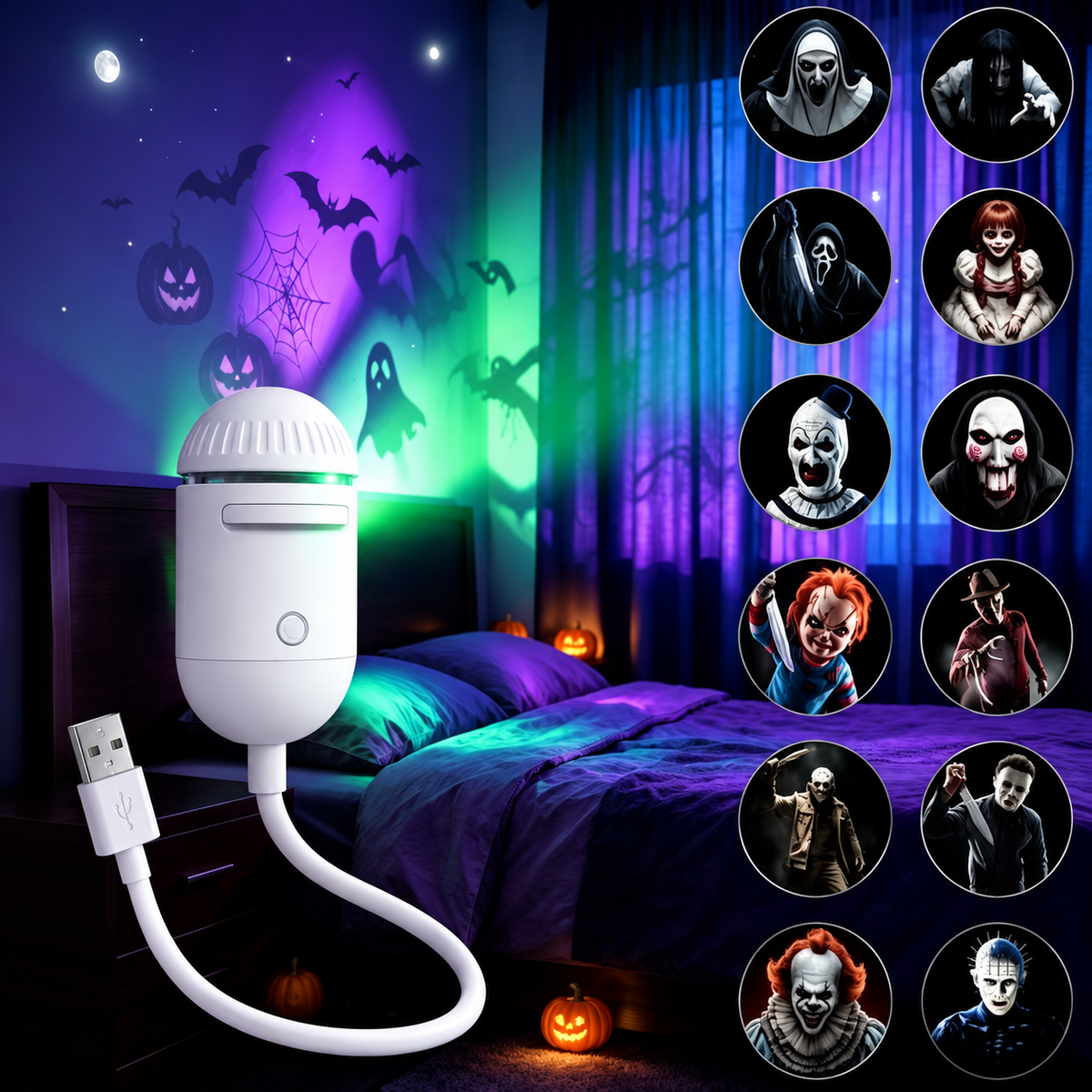 Halloween Ghost Projector Night Light