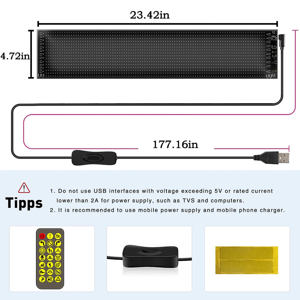 Anpassbares Auto-LED-Display