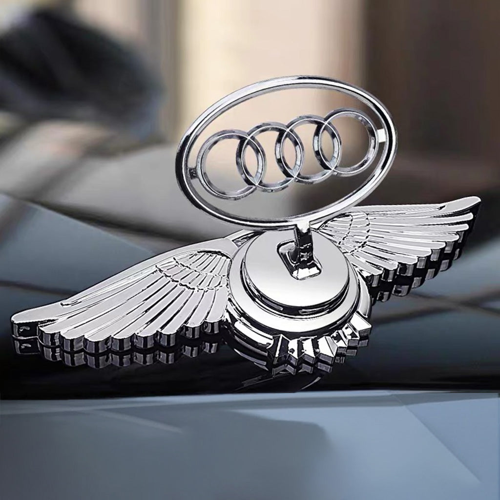 Luxury Metal Car Logo with Wings – Chrome Hood Ornament|Blazexel