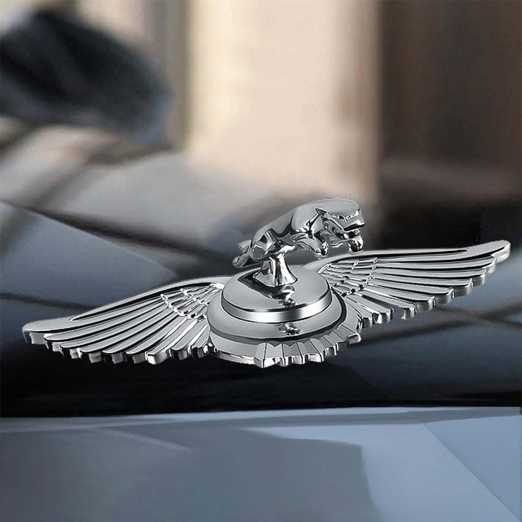 Luxury Metal Car Logo with Wings – Chrome Hood Ornament|Blazexel