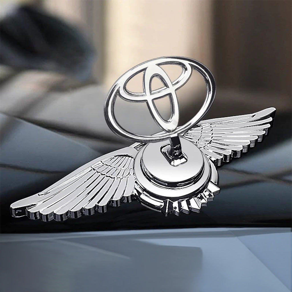 Luxury Metal Car Logo with Wings – Chrome Hood Ornament|Blazexel