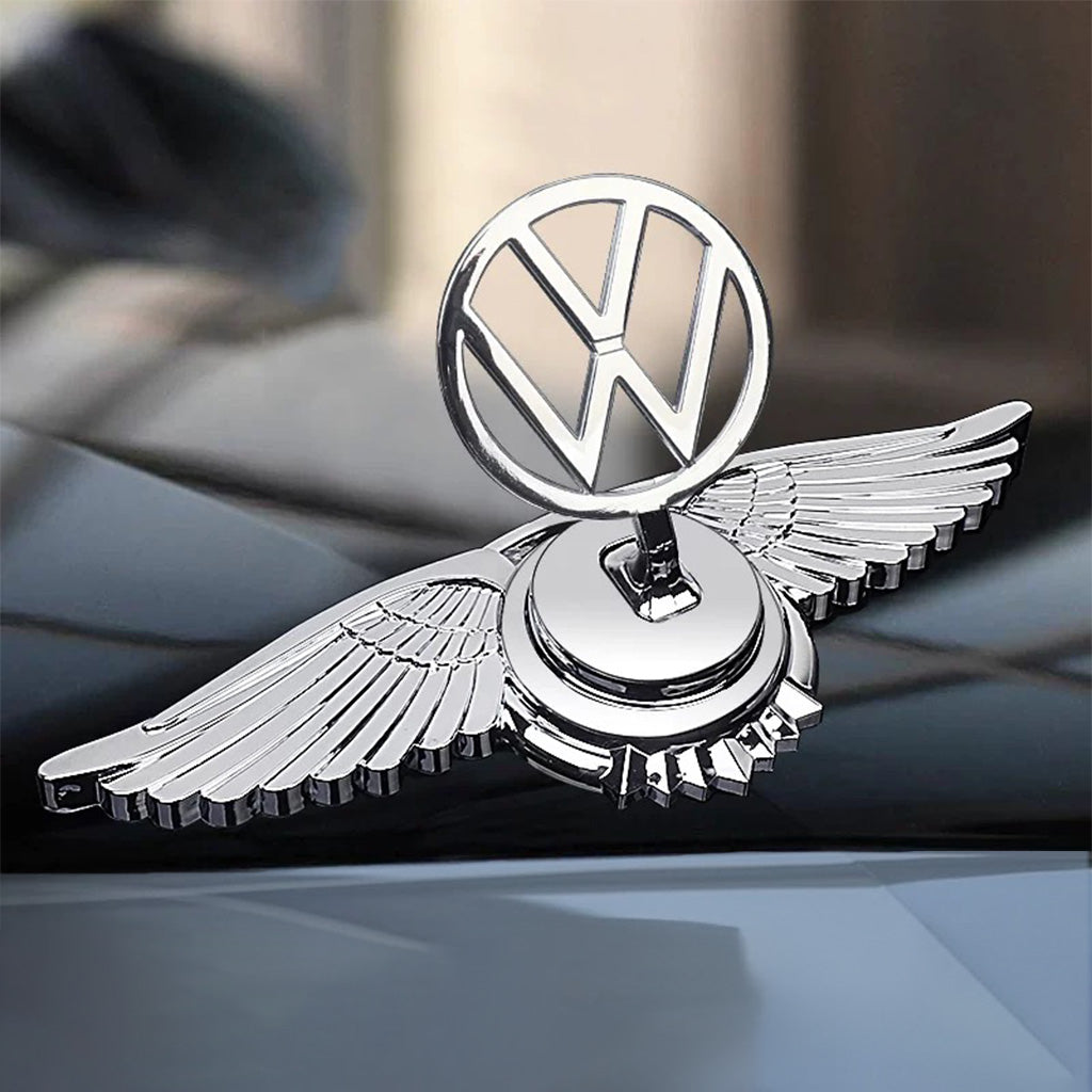 Luxury Metal Car Logo with Wings – Chrome Hood Ornament|Blazexel