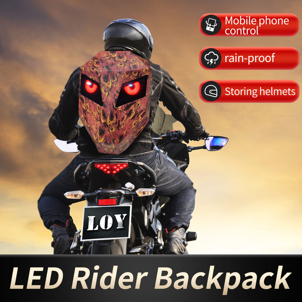 Mochila LED para motocicleta