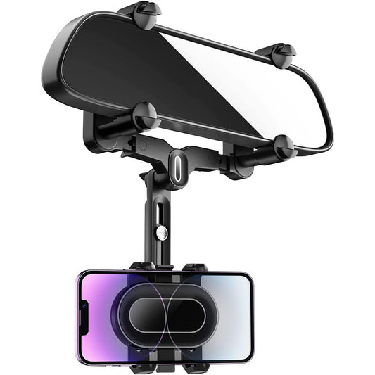 rearview mirror phone holder for car