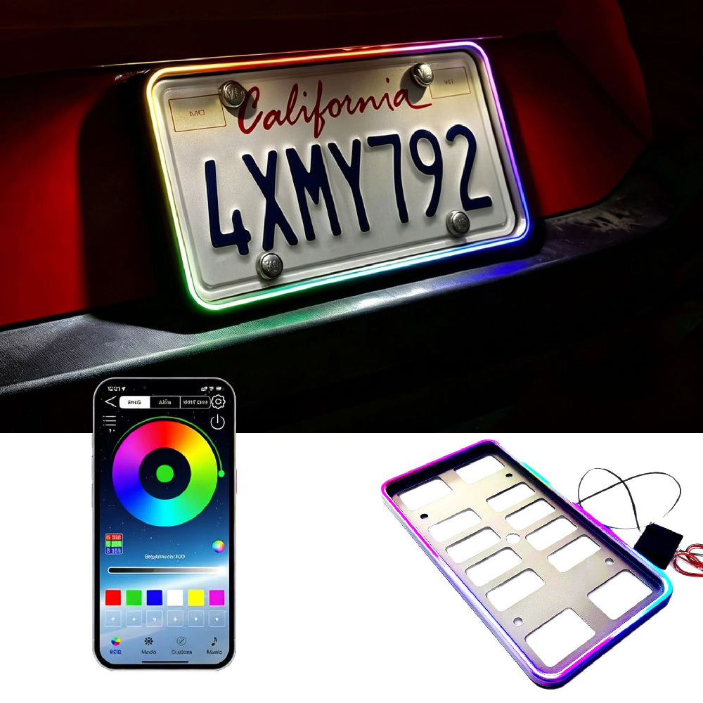 RGB LED License Plate Frame
